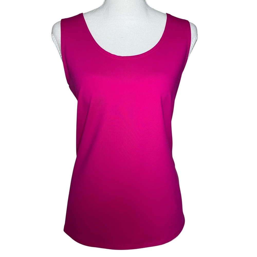 Chico's 2 (US S/M) Bright Pink Sleeveless Tank Stretch Travel Knit Top